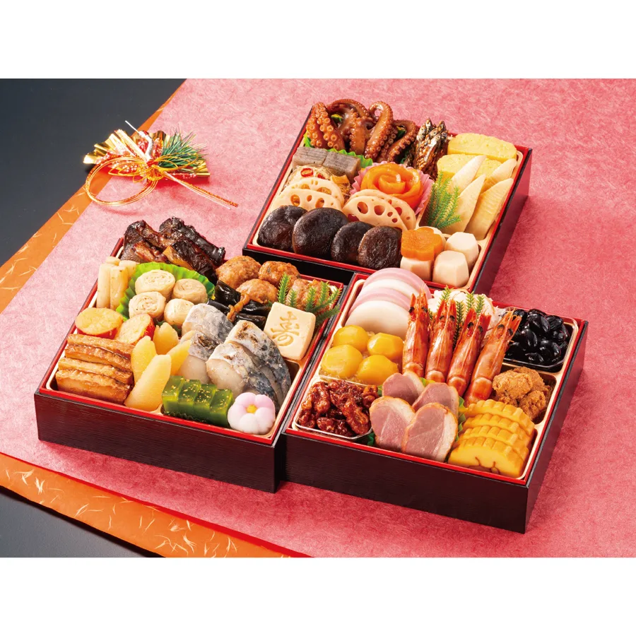 カネハツ食品 彩鶴 和風三段重(デリシア)の公式商品画像