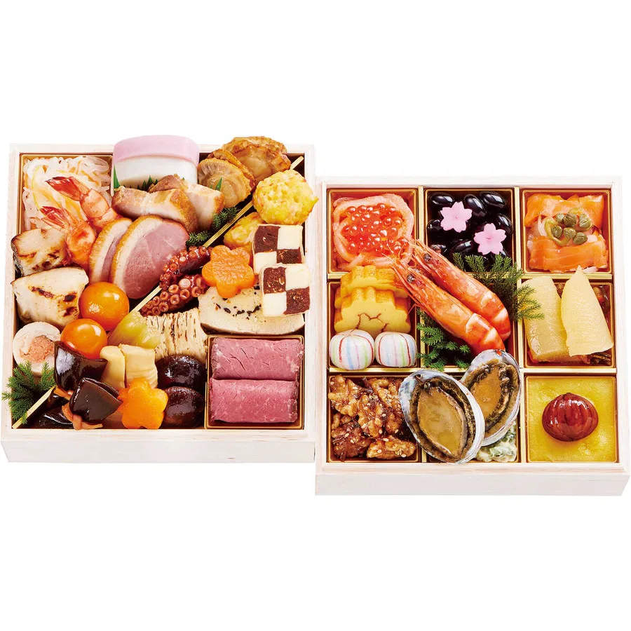 <八百彦本店>冥利 厳選おせちQ 和風 二段(2人用)(大丸京都店)の公式商品画像