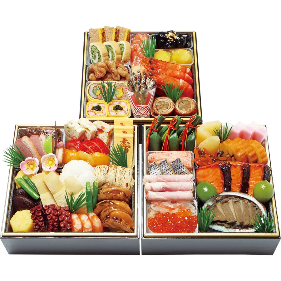 京・料亭 わらびの里 和・洋風 三段(3人用)(大丸神戸店)の公式商品画像