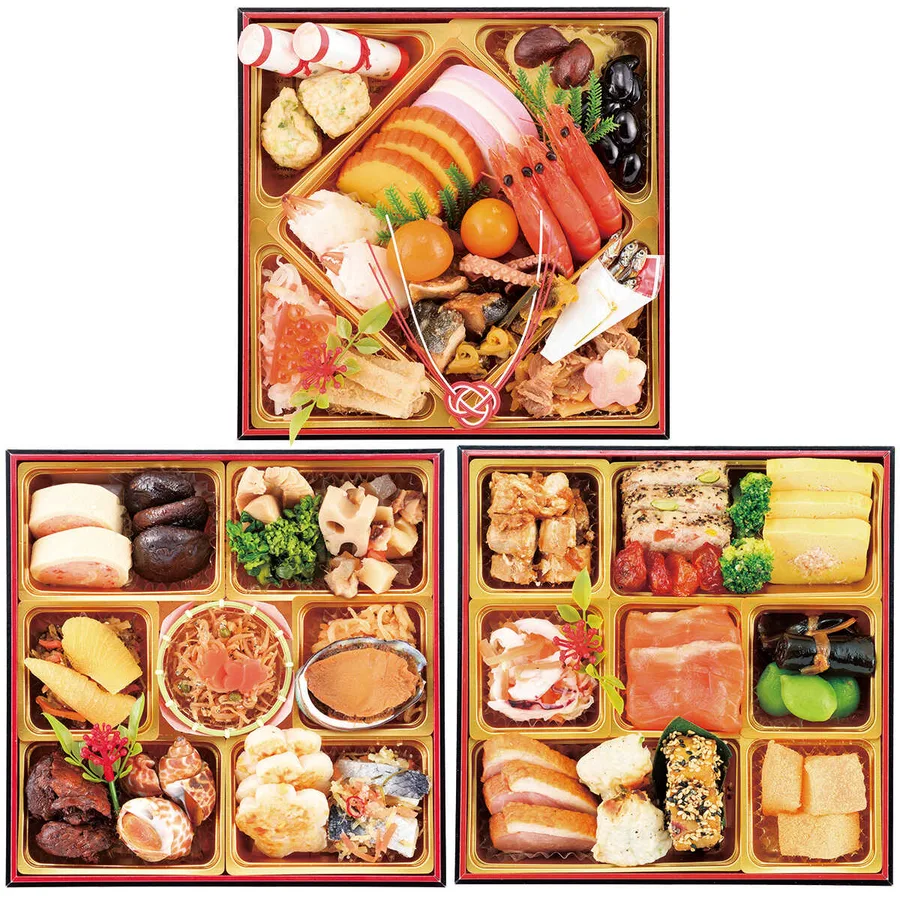 京都 祇おん 江口 和・洋風 三段 葵(3人用)(大丸神戸店)の公式商品画像