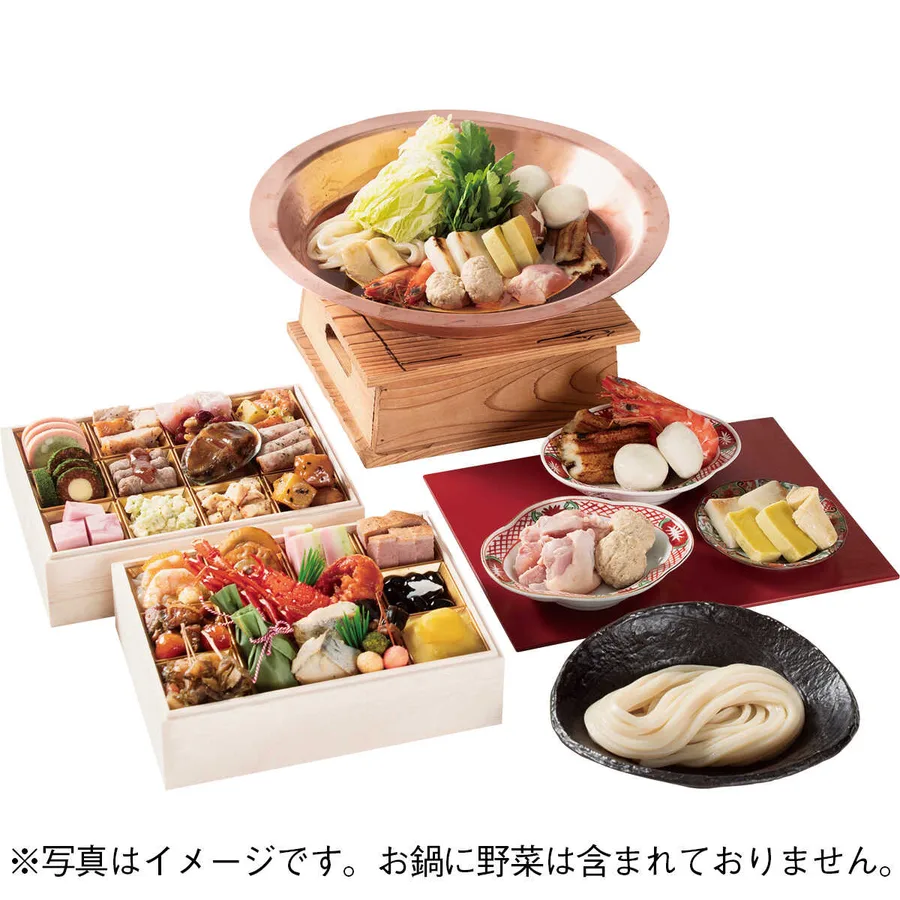 つるとんたん 和・洋風 二段とおうどんのお鍋セット(2~3人用+おうどんのお鍋2~3人用)(大丸神戸店)の公式商品画像