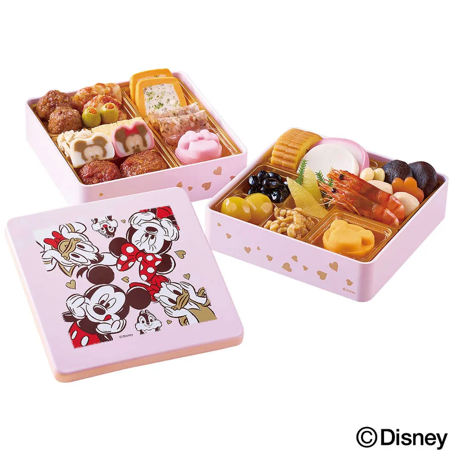紀文食品 おせち詰合せ/ディズニー 和・洋風 二段(別添:薄切り餅/食べられるシール(R)付)(2~3人用)(紀文おせちオンラインショップ)の公式商品画像