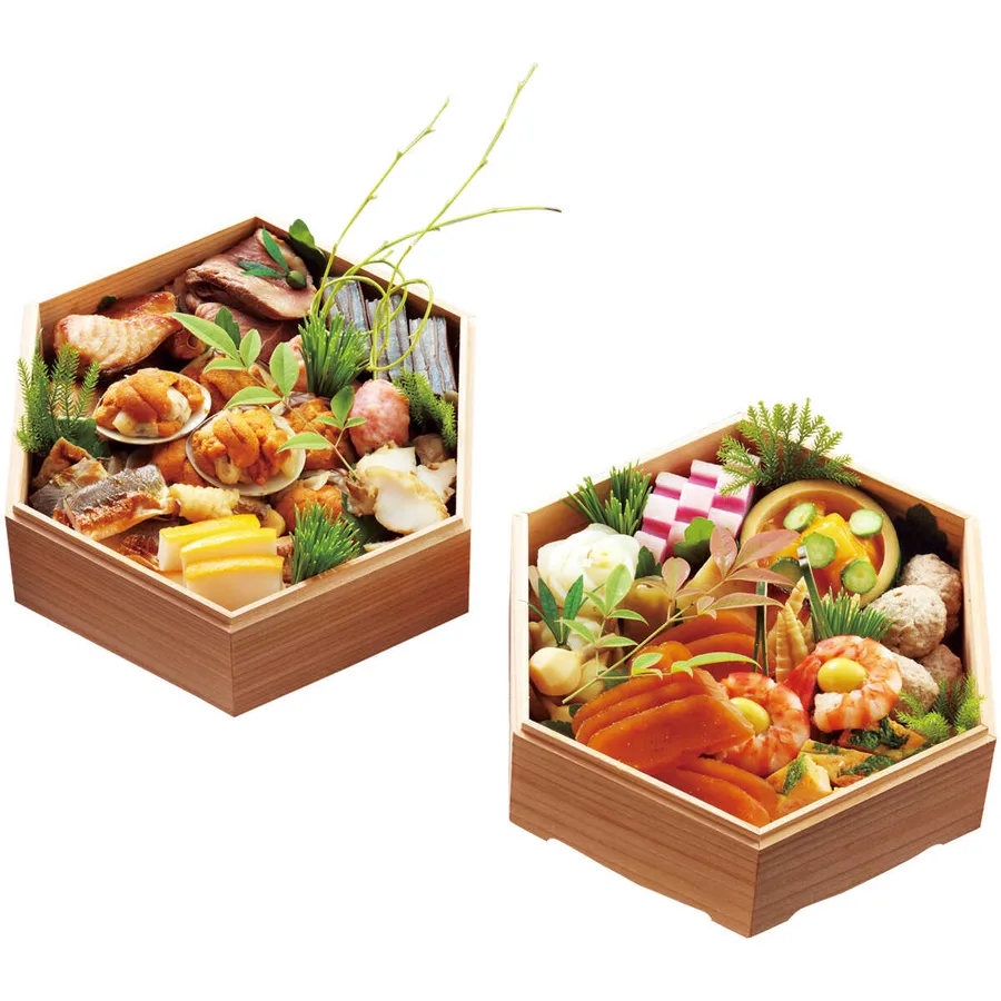 京都 辻留 和風 二段 亀甲重(3~4人用)(大丸神戸店)の公式商品画像