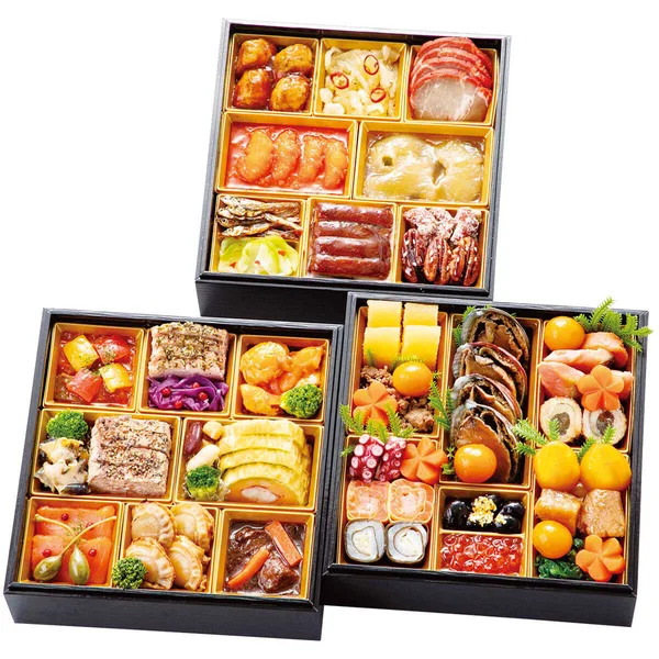 京料理 たか木 & オテル・ド・ヨシノ & 京、静華 和・洋・中華風 三段(4人用)(大丸神戸店)の公式商品画像