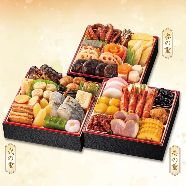 カネハツ食品 和風おせち『彩鶴』(三段重)(平和堂)の公式商品画像