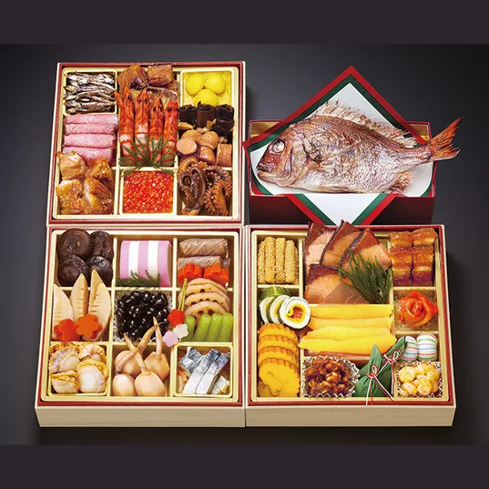 一冨士「鶴亀」和風三段+鯛付(京王百貨店 新宿店)の公式商品画像
