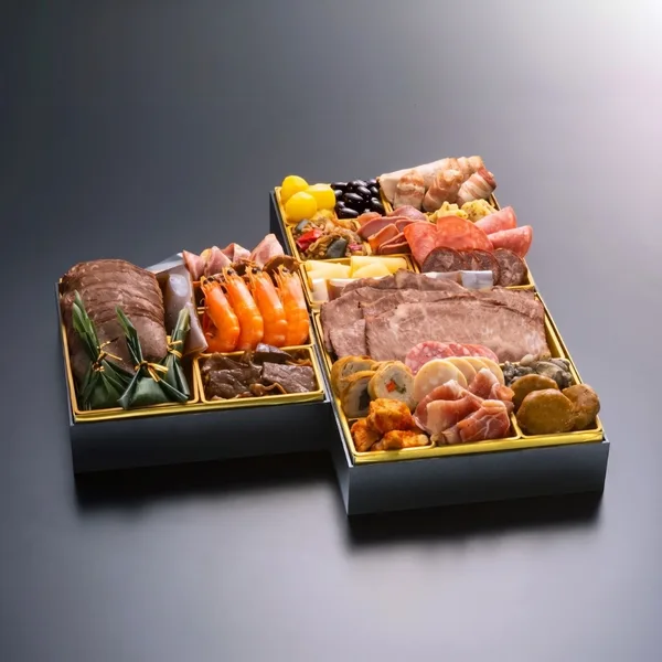 【おせち】博多久松 肉づくし重 三段[冷凍] ５人前（マックスバリュ東海 ネットショップ）の公式商品画像