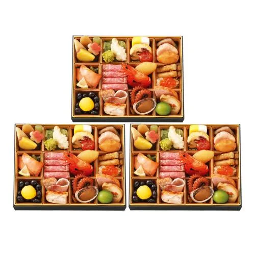 <高島屋(タカシマヤ)><銘々盛りおせち>和・洋 1人前三客セット(W317)(京都高島屋)の公式商品画像