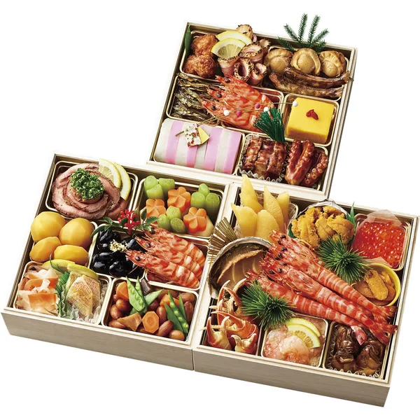 〈活魚料理 魚あら〉和・洋 三段重(遠鉄百貨店)の公式商品画像